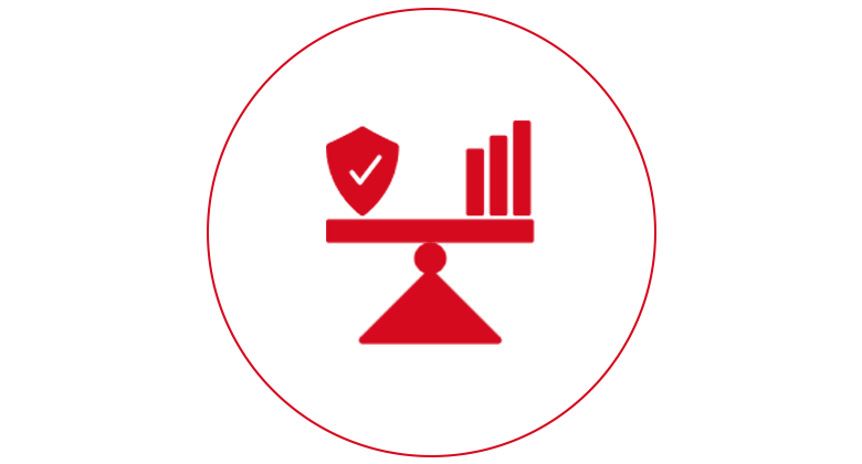 Icon für Risikominimierung und Stabilität