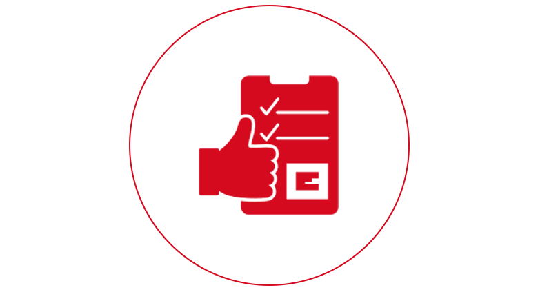 Icon für die Einhaltung internationaler Standards